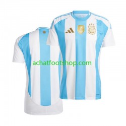 Maillot Argentine Domicile Tenue pour Homme Copa America 2024 Manche Courte