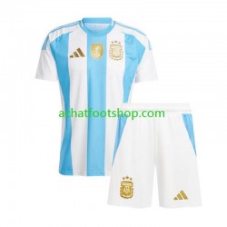 Maillot Argentine Domicile Tenue pour Enfant Copa America 2024 Manche Courte
