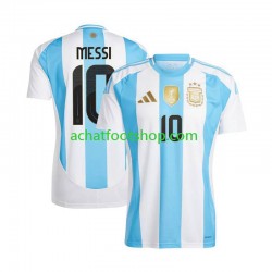 Maillot Argentine Lionel Messi 10 Domicile Tenue pour Homme Copa America 2024 Manche Courte