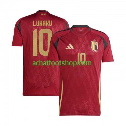 Maillot Belgique Romelu Lukaku 10 Domicile Tenue pour Homme Euro 2024 Manche Courte