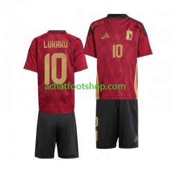 Maillot Belgique Romelu Lukaku 10 Domicile Tenue pour Enfant Euro 2024 Manche Courte Maillot Belgique Romelu Lukaku 10 Domicile Tenue pour Enfant Euro 2024 Manche Courte