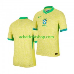 Maillot Brésil Domicile Tenue pour Homme Copa America 2024 Manche Courte