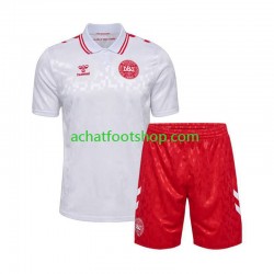 Maillot Danemark Extérieur Tenue pour Enfant Euro 2024 Manche Courte