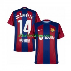 Maillot FC Barcelone Joao Felix 14 Domicile Tenue pour Homme 2023-2024 Manche Courte