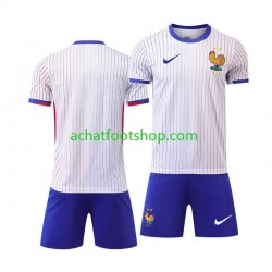 Maillot France Extérieur Tenue pour Enfant Euro 2024 Manche Courte