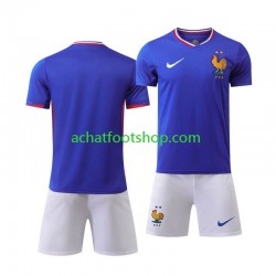 Maillot France Domicile Tenue pour Enfant Euro 2024 Manche Courte