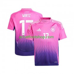 Maillot Allemagne Florian Wirtz 17 Extérieur Tenue pour Homme Euro 2024 Manche Courte