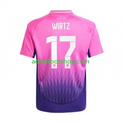 Maillot Allemagne Florian Wirtz 17 Extérieur Tenue pour Homme Euro 2024 Manche Courte