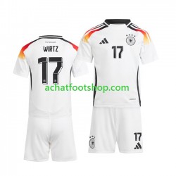 Maillot Allemagne Florian Wirtz 17 Domicile Tenue pour Enfant Euro 2024 Manche Courte Maillot Allemagne Florian Wirtz 17 Domicile Tenue pour Enfant Euro 2024 Manche Courte