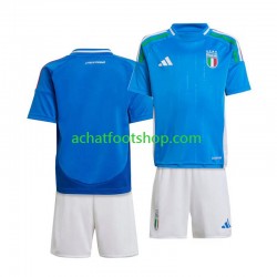 Maillot Italie Domicile Tenue pour Enfant Euro 2024 Manche Courte