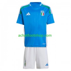 Maillot Italie Domicile Tenue pour Enfant Euro 2024 Manche Courte