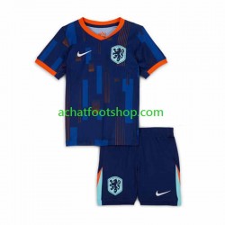 Maillot Pays-Bas Extérieur Tenue pour Enfant Euro 2024 Manche Courte Maillot Pays-Bas Extérieur Tenue pour Enfant Euro 2024 Manche Courte