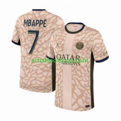 Maillot Paris Saint-Germain Mbappé 7 4ème Tenue pour Homme 2023-2024 Manche Courte