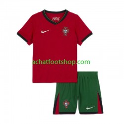 Maillot Portugal Domicile Tenue pour Enfant Euro 2024 Manche Courte
