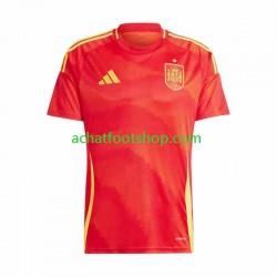 Maillot Espagne Domicile Tenue pour Homme Euro 2024 Manche Courte