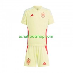 Maillot Espagne Extérieur Tenue pour Enfant Euro 2024 Manche Courte