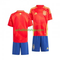 Maillot Espagne Domicile Tenue pour Enfant Euro 2024 Manche Courte