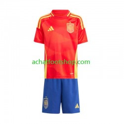 Maillot Espagne Domicile Tenue pour Enfant Euro 2024 Manche Courte