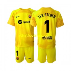 Maillot FC Barcelone Ter Stegen 1 Gardien 4ème Tenue pour Enfant 2022-2023 Manche Courte Maillot FC Barcelone Ter Stegen 1 Gardien 4ème Tenue pour Enfant 2022-2023 Manche Courte