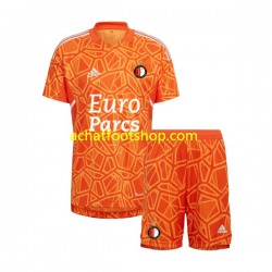 Maillot Feyenoord Rotterdam Gardien Extérieur Tenue pour Enfant 2022-2023 Manche Courte