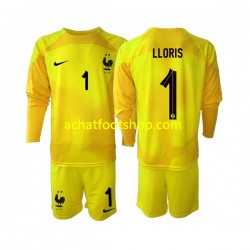 Maillot France Hugo Lloris 1 Gardien 3ème Tenue pour Enfant Coupe du Monde 2022 Manche Longue Maillot France Hugo Lloris 1 Gardien 3ème Tenue pour Enfant Coupe du Monde 2022 Manche Longue