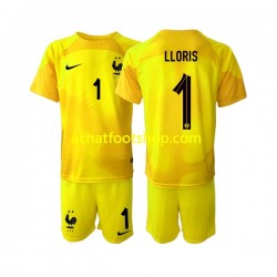 Maillot France Hugo Lloris 1 Gardien 3ème Tenue pour Enfant Coupe du Monde 2022 Manche Courte Maillot France Hugo Lloris 1 Gardien 3ème Tenue pour Enfant Coupe du Monde 2022 Manche Courte