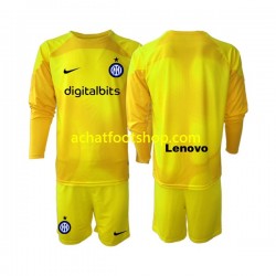Maillot Inter Milan Gardien Extérieur Tenue pour Enfant 2022-2023 Manche Longue