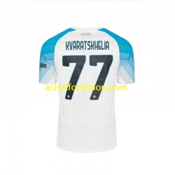 Maillot Naples Face Game Kvaratskhelia 77 Domicile Tenue pour Homme 2022-2023 Manche Courte