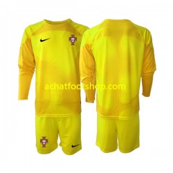 Maillot Portugal Gardien Domicile Tenue pour Enfant Coupe du Monde 2022 Manche Longue Maillot Portugal Gardien Domicile Tenue pour Enfant Coupe du Monde 2022 Manche Longue