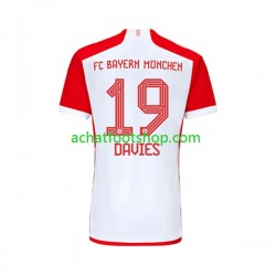 Maillot Bayern Munich Alphonso Davies 19 Domicile Tenue pour Homme 2023-2024 Manche Courte