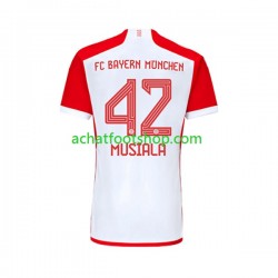 Maillot Bayern Munich Jamal Musiala 42 Domicile Tenue pour Homme 2023-2024 Manche Courte