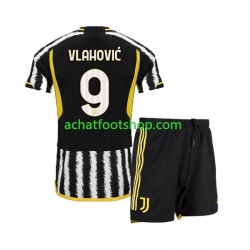 Maillot États-Unis Juventus Dn Vlahovic 9 Domicile Tenue pour Enfant 2023-2024 Manche Courte