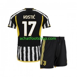Maillot Juventus Filip Kostic 17 Domicile Tenue pour Enfant 2023-2024 Manche Courte