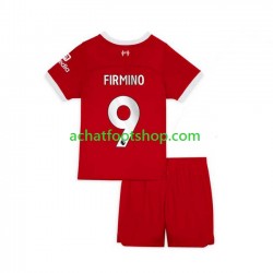 Maillot Liverpool Roberto Firmino 9 Domicile Tenue pour Enfant 2023-2024 Manche Courte