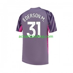 Maillot Manchester City Ederson Moraes 31 Gardien Extérieur Tenue pour Homme 2023-2024 Manche Courte