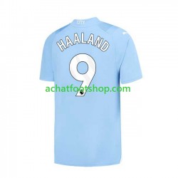 Maillot Manchester City Haaland 9 Domicile Tenue pour Homme 2023-2024 Manche Courte