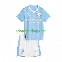 Maillot Manchester City Domicile Tenue pour Enfant 2023-2024 Manche Courte