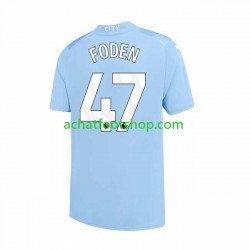 Maillot Manchester City Phil Foden 47 Domicile Tenue pour Homme 2023-2024 Manche Courte
