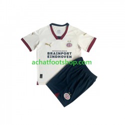 Maillot PSV Eindhoven Extérieur Tenue pour Enfant 2023-2024 Manche Courte