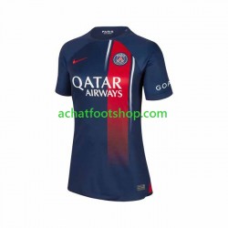 Maillot Paris Saint-Germain Domicile Tenue pour Femme 2023-2024 Manche Courte