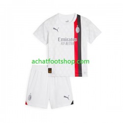 Maillot AC Milan Extérieur Tenue pour Enfant 2023-2024 Manche Courte