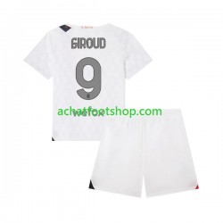 Maillot AC Milan Olivier Giroud 9 Extérieur Tenue pour Enfant 2023-2024 Manche Courte