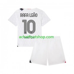 Maillot AC Milan Rafael Leao 10 Extérieur Tenue pour Enfant 2023-2024 Manche Courte