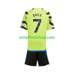 Maillot Arsenal Saka 7 Extérieur Tenue pour Enfant 2023-2024 Manche Courte