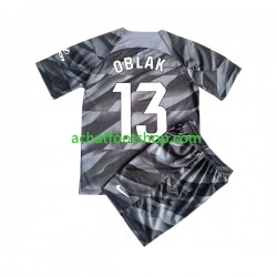 Maillot Atlético Madrid JAN OBLAK 13 Gardien Domicile Tenue pour Enfant 2023-2024 Manche Courte