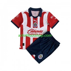 Maillot Deportivo Guadalajara Domicile Tenue pour Enfant 2023-2024 Manche Courte