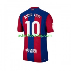 Maillot FC Barcelone Ansu Fati 10 Domicile Tenue pour Homme 2023-2024 Manche Courte