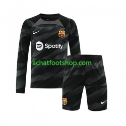 Maillot FC Barcelone Gardien Extérieur Tenue pour Enfant 2023-2024 Manche Longue