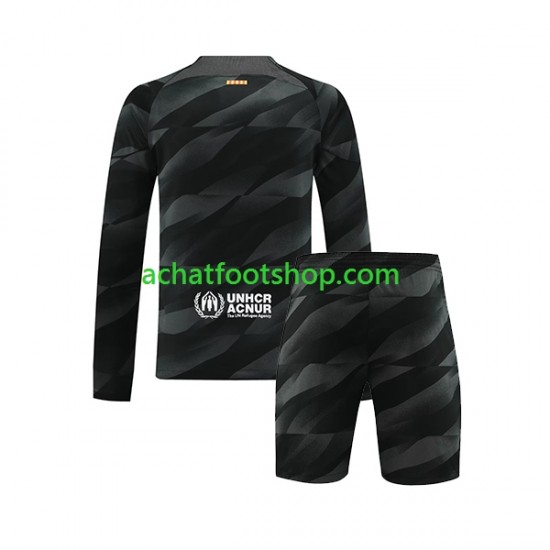 Maillot FC Barcelone Gardien Extérieur Tenue pour Enfant 2023-2024 Manche Longue