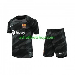 Maillot FC Barcelone Gardien Extérieur Tenue pour Enfant 2023-2024 Manche Courte